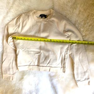 Theory Cropped Sweatshirt Cream - Cozy